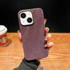 For iPhone 14 Plus Vintage Denim Shockproof Magsafe Phone Case(Purple) - 1