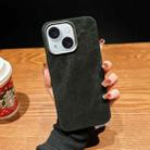 For iPhone 15 Vintage Denim Shockproof Magsafe Phone Case(Black) - 1