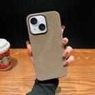 For iPhone 15 Vintage Denim Shockproof Magsafe Phone Case(Brown) - 1