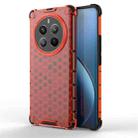 For Realme 12 Pro Shockproof Honeycomb Phone Case(Red) - 1