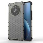 For Realme 12+ Shockproof Honeycomb Phone Case(Black) - 1