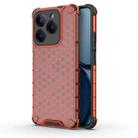 For  Realme C61 4G Shockproof Honeycomb Phone Case(Red) - 1