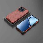 For  Realme C61 4G Shockproof Honeycomb Phone Case(Red) - 3