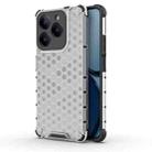 For Realme Narzo N63 4G Shockproof Honeycomb Phone Case(White) - 1