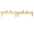 For Samsung Galaxy Fit 3 SM-R390 1 Pair Metal Watch Band Connector(Gold) - 1