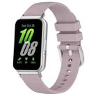 For Samsung Galaxy Fit 3 SM-R390 Metal Connector Liquid Glossy Silicone Watch Band(Purple) - 1