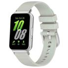 For Samsung Galaxy Fit 3 SM-R390 Metal Connector Liquid Glossy Silicone Watch Band(Green) - 1