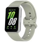 For Samsung Galaxy Fit 3 SM-R390 Solid Color Buckle Silicone Watch Band(Gray Green) - 1