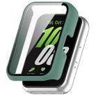 For Samsung Galaxy Fit 3 SM-R390 PC + Tempered Glass Film Integrated Watch Protective Case(Green) - 1