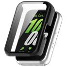 For Samsung Galaxy Fit 3 SM-R390 PC + Tempered Glass Film Integrated Watch Protective Case(Bright Black) - 1