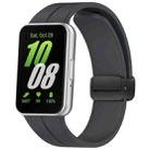 For Samsung Galaxy Fit 3 SM-R390 Magnetic Folding Buckle Silicone Watch Band(Dark Gray) - 1