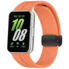 For Samsung Galaxy Fit 3 SM-R390 Magnetic Folding Buckle Silicone Watch Band(Orange) - 1