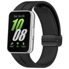 For Samsung Galaxy Fit 3 SM-R390 Magnetic Folding Buckle Silicone Watch Band(Black) - 1