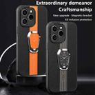 For Realme C61 Magnetic Litchi Leather Back Phone Case with Holder(Orange) - 3