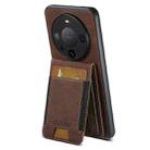 For Huawei Mate 60 Pro+ Suteni H03 Litchi Leather Card Bag Stand Back Phone Case(Brown) - 3