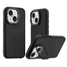 For iPhone 15 Plus Dual-Color Shockproof TPU Phone Case(Black) - 1