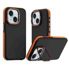 For iPhone 15 Plus Dual-Color Shockproof TPU Phone Case(Orange) - 1