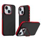 For iPhone 15 Dual-Color Shockproof TPU Phone Case(Red) - 1