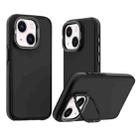 For iPhone 14 Plus Dual-Color Shockproof TPU Phone Case(Black) - 1