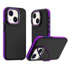 For iPhone 14 Plus Dual-Color Shockproof TPU Phone Case(Purple) - 1