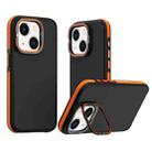 For iPhone 14 Plus Dual-Color Shockproof TPU Phone Case(Orange) - 1