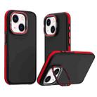 For iPhone 14 Dual-Color Shockproof TPU Phone Case(Red) - 1