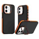 For iPhone 12 Dual-Color Shockproof TPU Phone Case(Orange) - 1