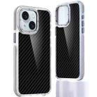 For iPhone 15 Plus Dual-Color Carbon Fiber Acrylic Hybrid TPU Phone Case(Grey) - 1