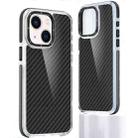 For iPhone 14 Plus Dual-Color Carbon Fiber Acrylic Hybrid TPU Phone Case(Black) - 1
