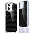 For iPhone 12 Dual-Color Carbon Fiber Acrylic Hybrid TPU Phone Case(Grey) - 1