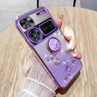 For ZTE Nubian Z60 Ultra Gradient Glitter Immortal Flower Ring All-inclusive Phone Case(Purple) - 1