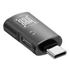 JS-109 USB-C / Type-C to Type-C + USB 3.0 Converter OTG Adapter for Digital Headset and U-Disk(Black) - 1