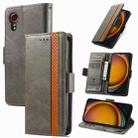 For Samsung Galaxy Xcover 7 CaseNeo Splicing Dual Magnetic Buckle Leather Phone Case(Grey) - 1