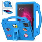 For T-Iobile REVVL Tab 10.36 2023 Handle Kickstand Children EVA Shockproof Tablet Case(Sky Blue) - 1