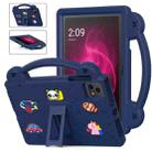 For T-Iobile REVVL Tab 10.36 2023 Handle Kickstand Children EVA Shockproof Tablet Case(Navy Blue) - 1
