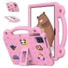 For T-Mobile Revvl Tab 2 2025 Handle Kickstand Children EVA Shockproof Tablet Case(Pink) - 1