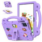 For T-Mobile Revvl Tab 2 2025 Handle Kickstand Children EVA Shockproof Tablet Case(Light Purple) - 1