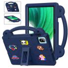 For Blackview Oscal Pad 15 2023 10.36/Tab 11 Handle Kickstand Children EVA Shockproof Tablet Case(Navy Blue) - 1