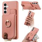 For Samsung Galaxy S23 FE 5G Litchi Leather Oil Edge Ring Zipper Wallet Back Phone Case(Pink) - 1