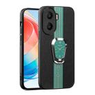 For Honor X40i Magnetic Litchi Leather Back Phone Case with Holder(Green) - 1