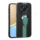 For Honor X30 Magnetic Litchi Leather Back Phone Case with Holder(Green) - 1