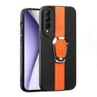 For Honor X20 SE Magnetic Litchi Leather Back Phone Case with Holder(Orange) - 1