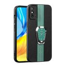 For Honor X10 Max Magnetic Litchi Leather Back Phone Case with Holder(Green) - 1