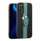 For Honor X10 Magnetic Litchi Leather Back Phone Case with Holder(Green) - 1