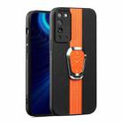 For Honor X10 Magnetic Litchi Leather Back Phone Case with Holder(Orange) - 1