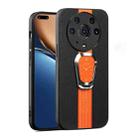 For Honor Magic3 Pro Magnetic Litchi Leather Back Phone Case with Holder(Orange) - 1