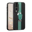 For Honor 90 Magnetic Litchi Leather Back Phone Case with Holder(Green) - 1