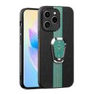 For Honor 60 SE Magnetic Litchi Leather Back Phone Case with Holder(Green) - 1