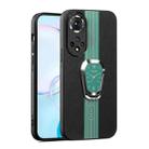 For Honor 50 Pro Magnetic Litchi Leather Back Phone Case with Holder(Green) - 1