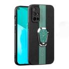 For Honor 30S Magnetic Litchi Leather Back Phone Case with Holder(Green) - 1